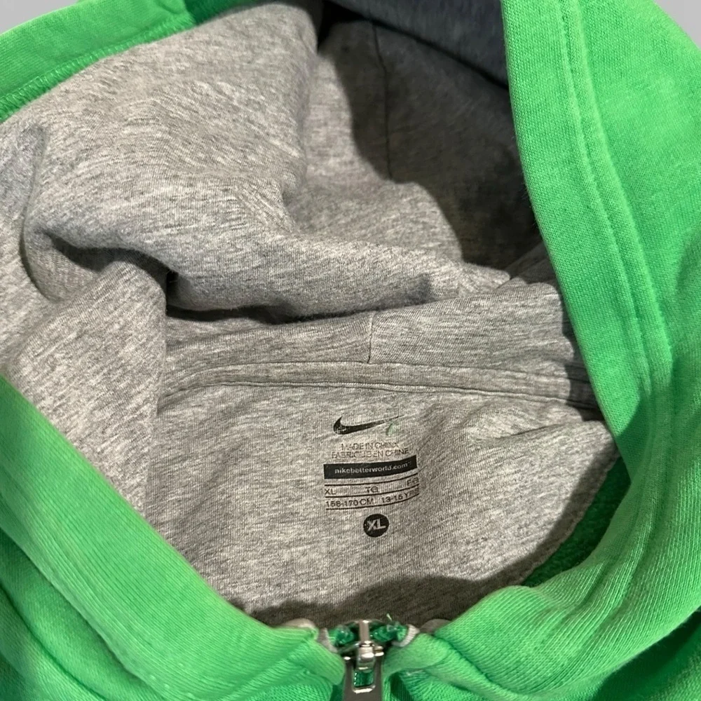 Nike Vintage Kids Green Zip Up Hoodie